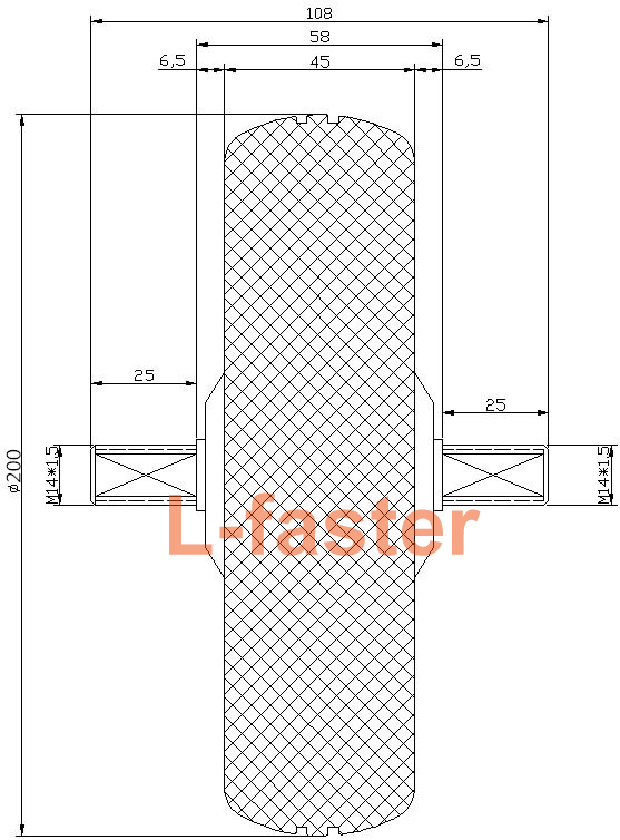 8 inch electric scooter hub motor -drawing