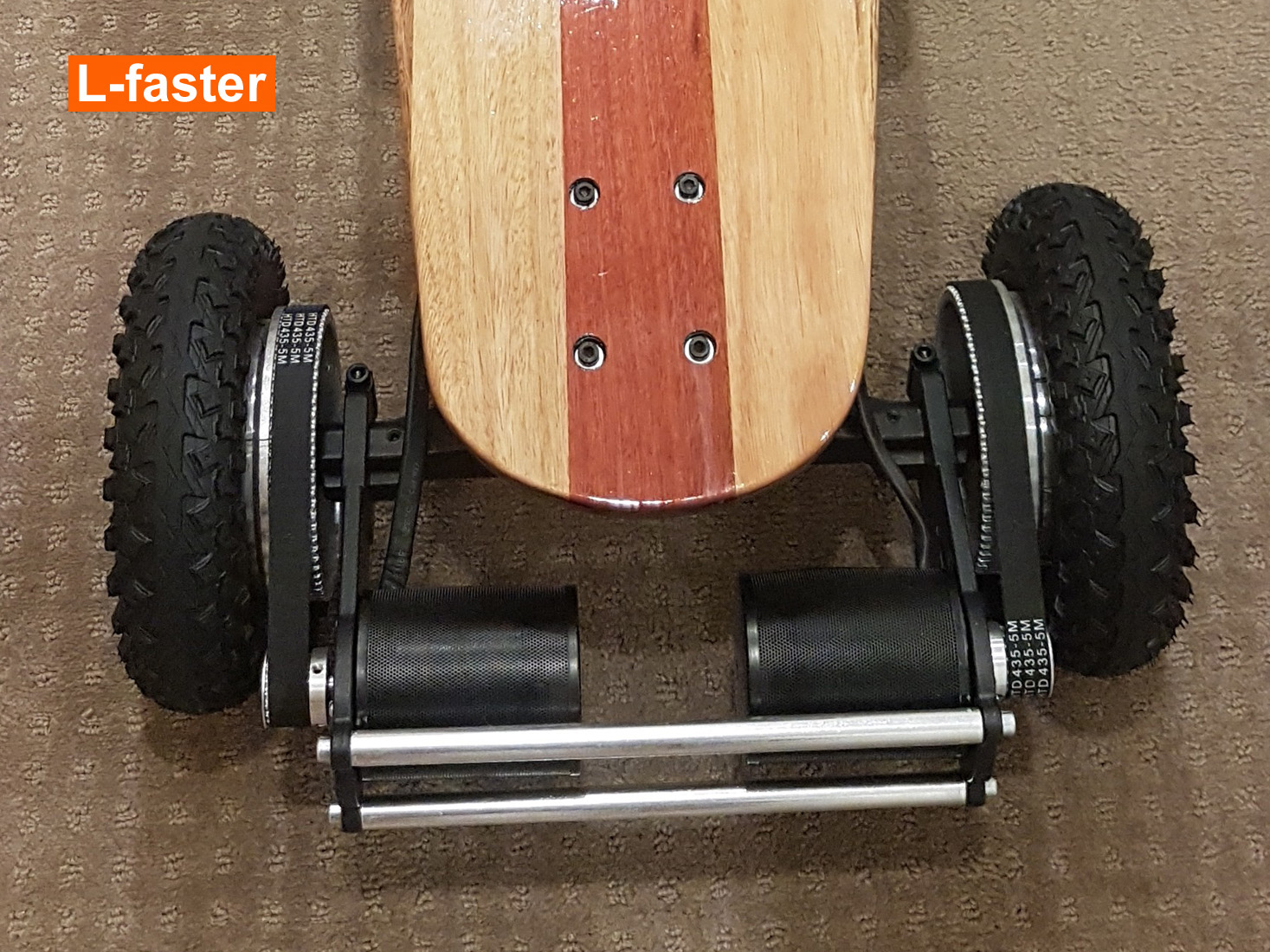 electric mountain skateboard truck assembled video