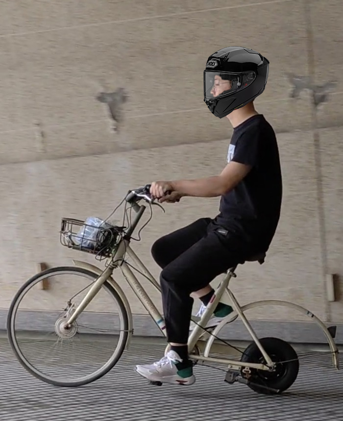 10 inch gear motor wheel bike mounted