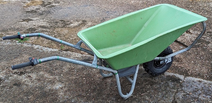 14.5 inch electric wheelbarrow conversion kit mounted