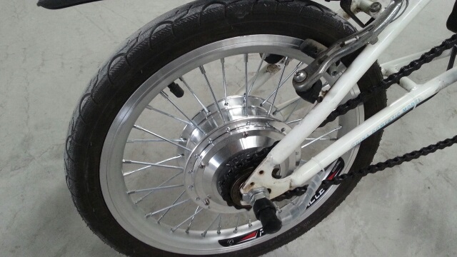 brushless hub motor rear drive mounted