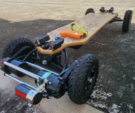 skateboard conversion kit 2WD 8 inch wheel mounted